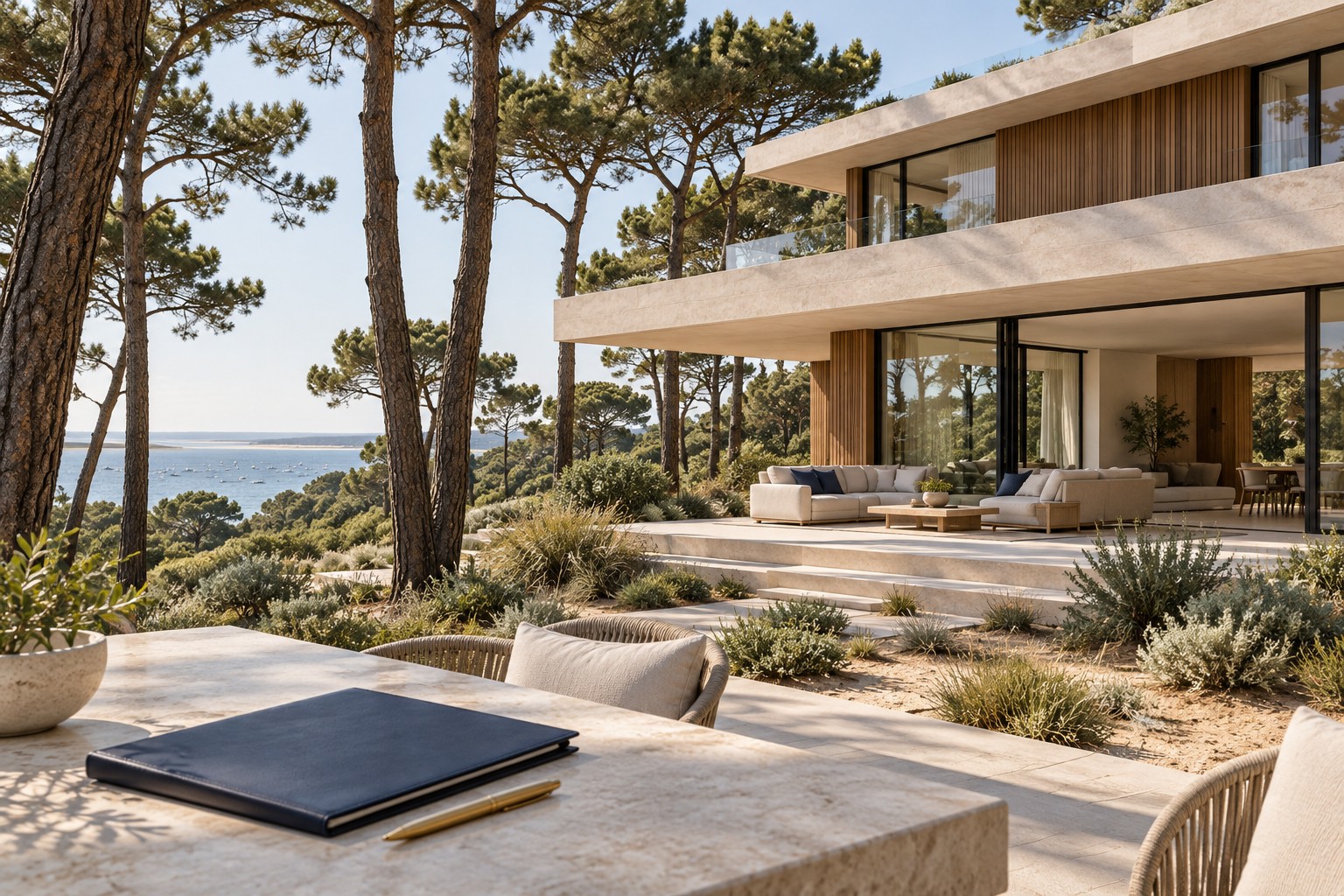 Villa contemporaine entre les pins du Bassin d’Arcachon — illustration
